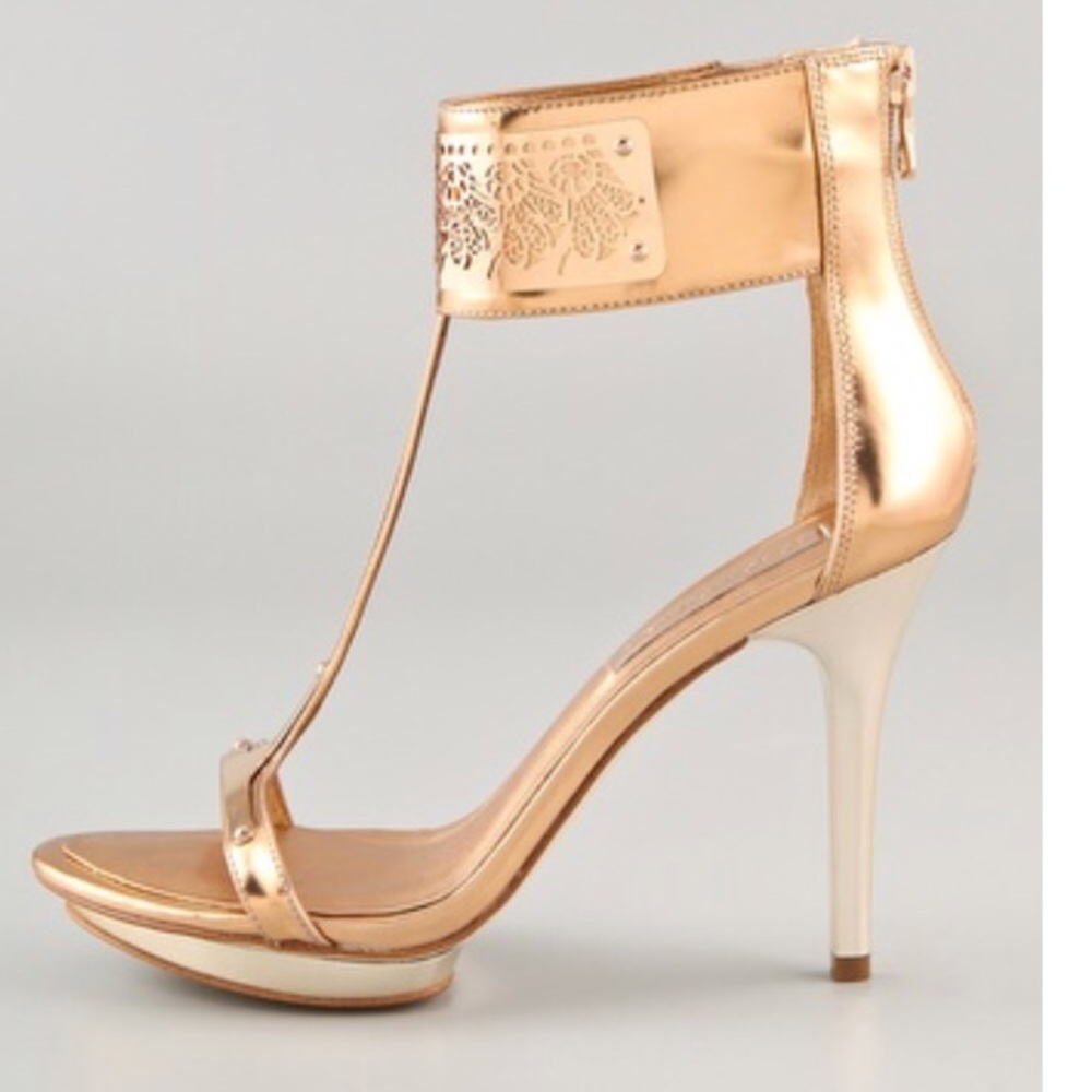 Women’s Gold Ankle Cuff Heels
